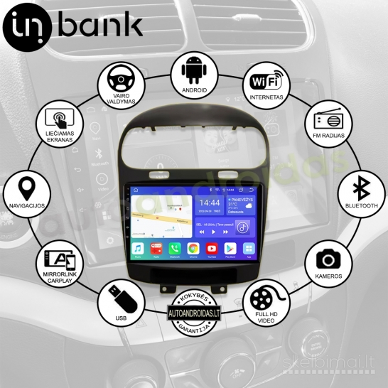 FIAT FREEMONT DODGE JOURNEY 2011-20 Android multimedia Carplay navigacija