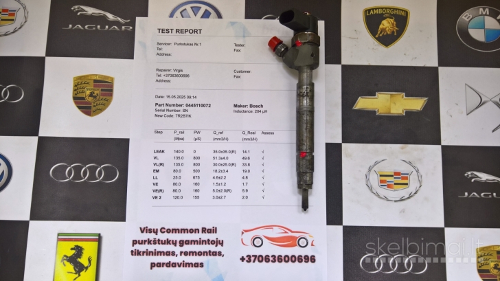 Kuro purkštukas Mercedes-C200,C220,C270,CLK270,E200,E220,E270 . 0445110072