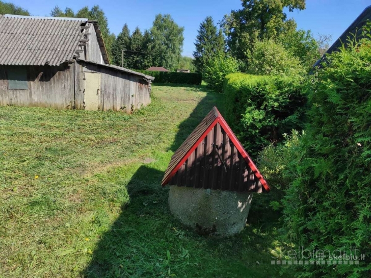 Jiezno miestas didelė namų valda senas rąstų namas