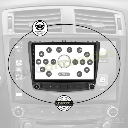 LEXUS IS200 IS250 IS350 2006-12 Android multimedia navigacija Carplay