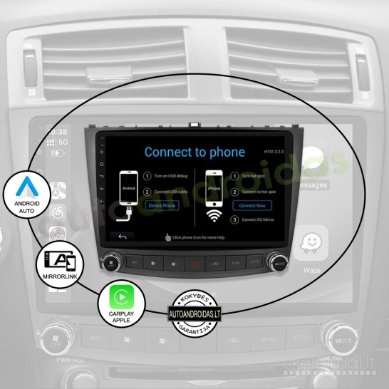 LEXUS IS200 IS250 IS350 2006-12 Android multimedia navigacija Carplay