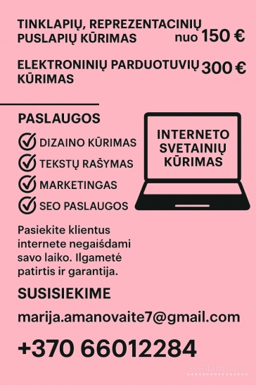 Svetainių kūrimas, El. Parduotuvių, Google reklama