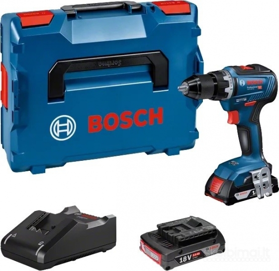 Bosch gsr 18v-55 gręžtuvas - suktuvas 2x2 Ah