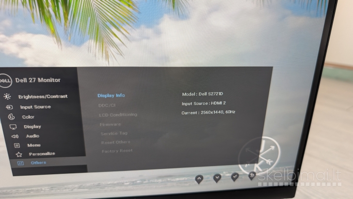 Dell S2721d 27" Ips Monitorius Hdmi / Displayport