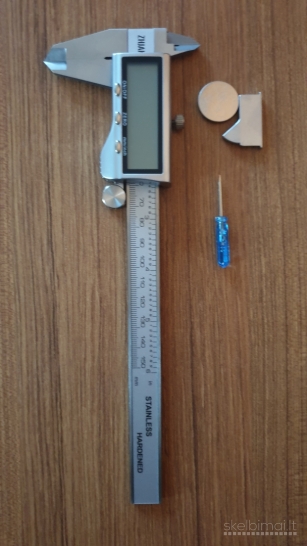 Nerūdijančio plieno elektroninis slankmatis su dideliu LCD ekranu