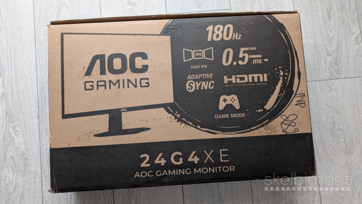 AOC 24G4XE 23.8" IPS 180Hz 0.5ms Monitorius HDMI / DisplayPort