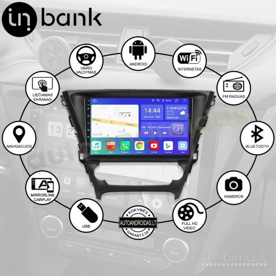 TOYOTA AVENSIS 3 2015-18 Android multimedia navigacija Carplay