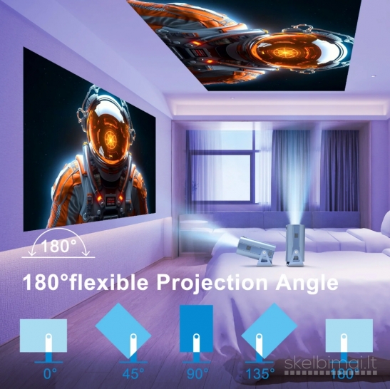4K ULTRA MAX PROJEKTORIUS+TV-IMTUVAS+VIRŠ 2000 GOOGLE TV KANALŲ NEMOKAMAI!