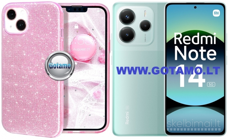 159 iLLumi-Neo dėklai nugarėlės Xiaomi Redmi Note 14 5G telefonui WWW.GOTAMO.LT