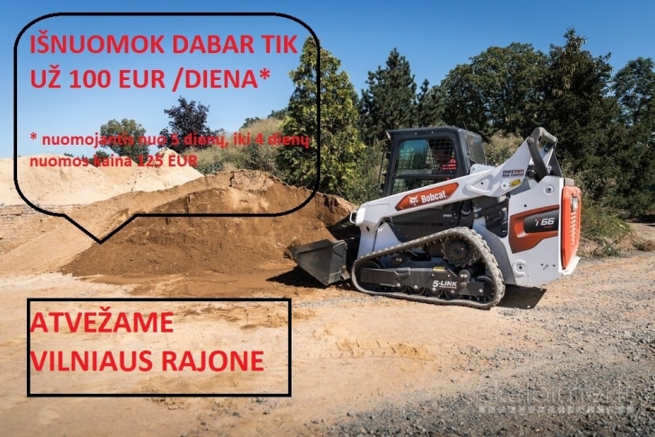 Bobcat nuoma, žemės darbai, Vilnius