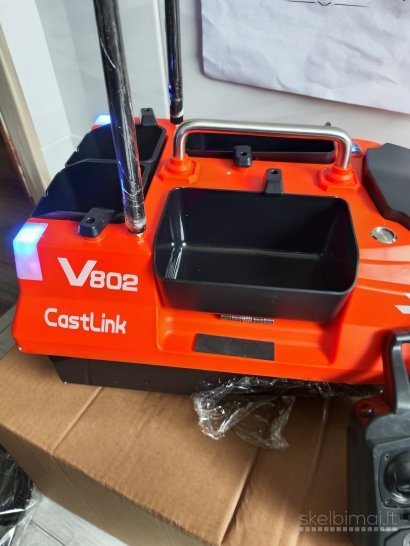 Naujas Flytec V802 pašaro jauko gabenimo laivelis su GPS 