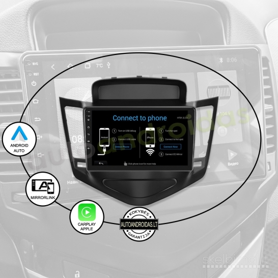 CHEVROLET CRUZE 2008-14 Android multimedia Carplay navigacija