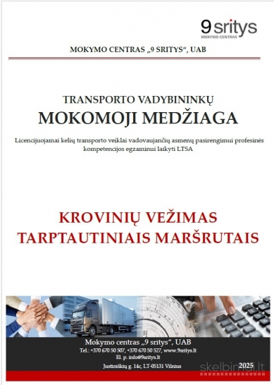 Transporto vadybininko egzaminui LTSA padės mokomoji literatūra ir testai