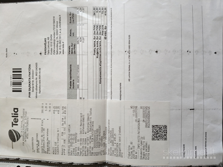 Naujas Google Pixel 8a 128gb su 2 metų garantija