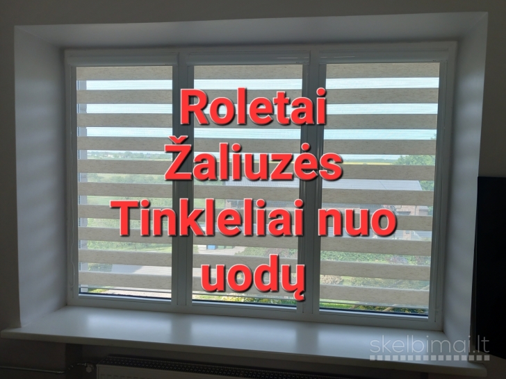 Roletai Žaliuzės Tinkleliai nuo uodų