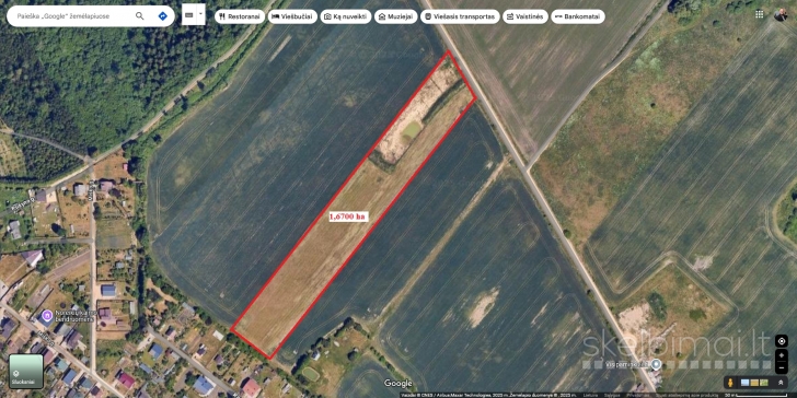 Parduodamas pigiai 1,67 ha žemės sklypas