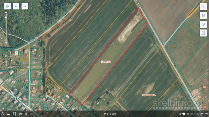 Parduodamas pigiai 1,67 ha žemės sklypas