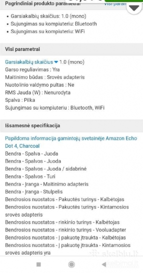 Ismanus valdiklis ECHO dot 4 alexa