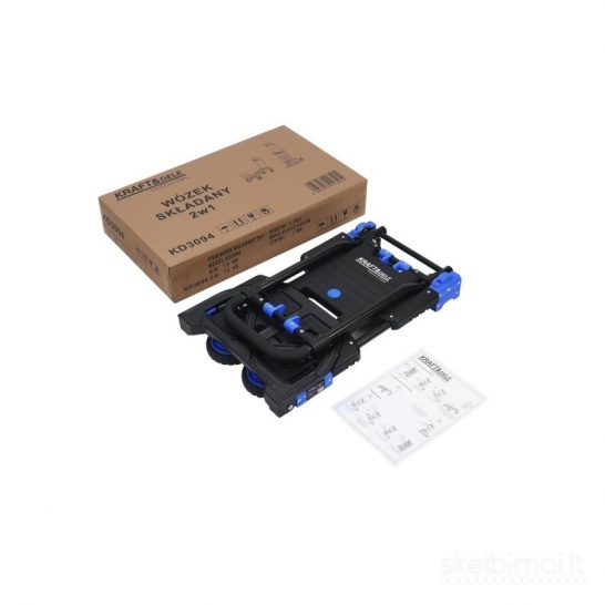 Sulankstomas 2in1 vežimėlis 150 kg Kraft&Dele KD3094