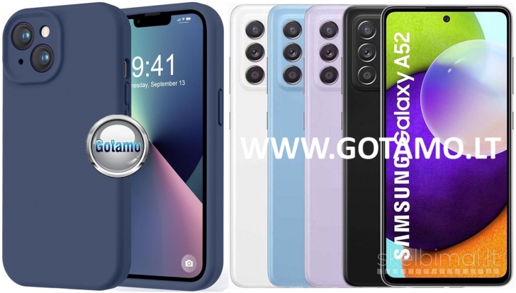175 B-Soft Plus dėklai nugarėlės Samsung Galaxy A52 telefonams WWW.GOTAMO.LT