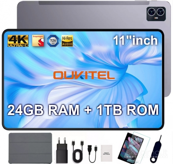 NAUJAS! OUKITEL TAB PC 4K UHD 11.0"COLIŲ+5G+2SIM+IPTVI