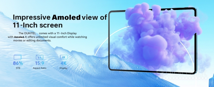 NAUJAS! OUKITEL TAB PC 4K UHD 11.0"COLIŲ+5G+2SIM+IPTVI