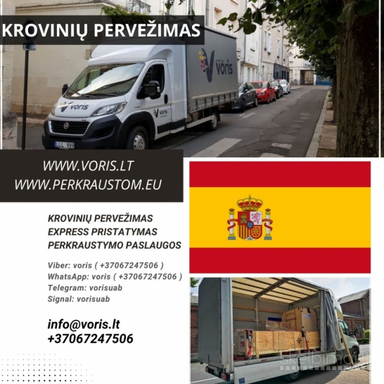 Ispanija - LIETUVA skubių krovinių pervežimai