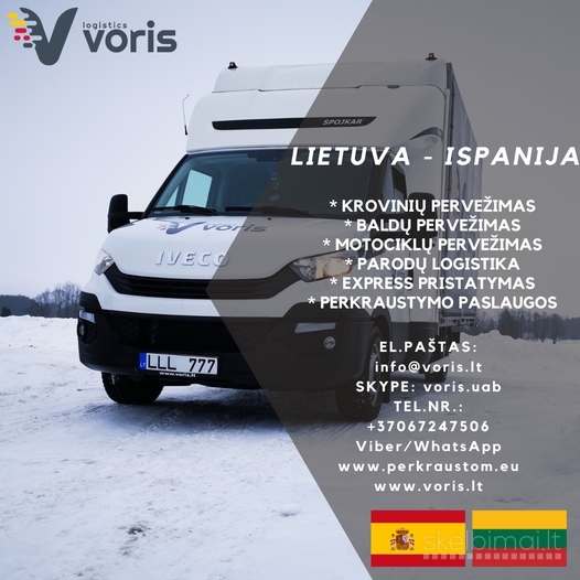 Ispanija - LIETUVA skubių krovinių pervežimai