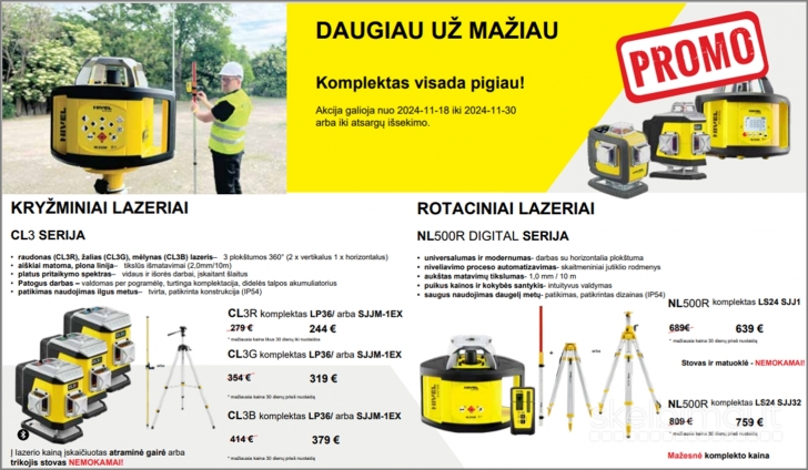 Naudoti profesionalūs įrankiai.