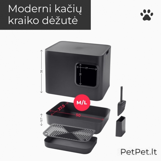 Uždaras kačių tualetas | Dome Plus