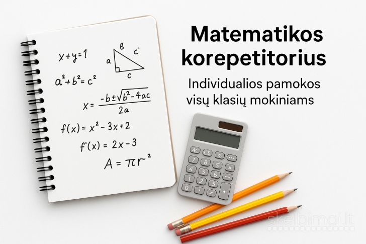 Matematikos korepetitorius 1-12 kl. mokiniams
