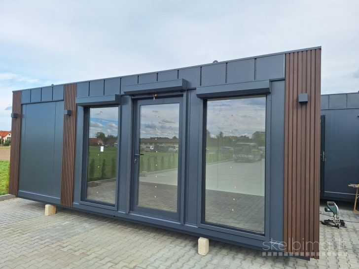 Modernus ir kokybiškas 7x3 m modulinis namelis