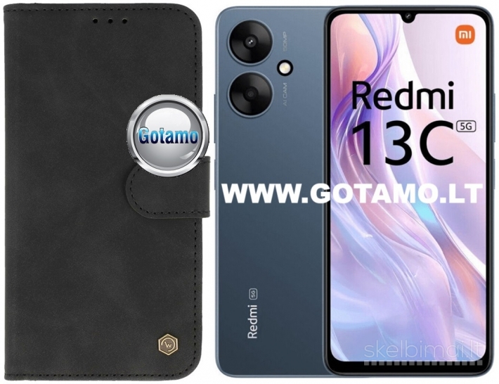 183 Diary-Wonder dėklai Xiaomi Redmi 13C 5G telefonui WWW.GOTAMO.LT