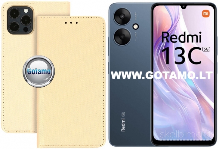185 Re-Grid magnetiniai dėklai Xiaomi Redmi 13C 5G telefonui WWW.GOTAMO.LT
