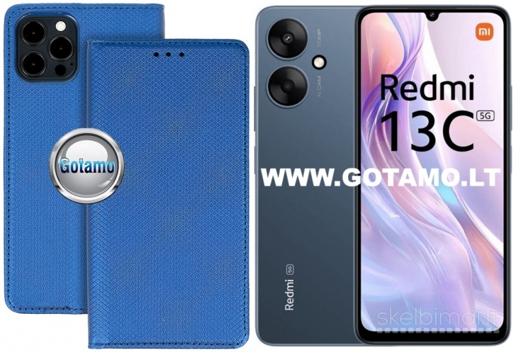 185 Re-Grid magnetiniai dėklai Xiaomi Redmi 13C 5G telefonui WWW.GOTAMO.LT