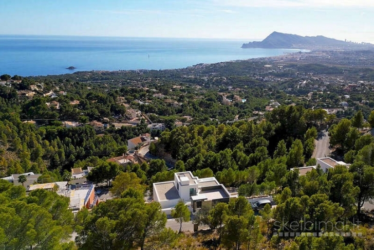 Nauja vila su vaizdu į jūrą Altea.Ispanija