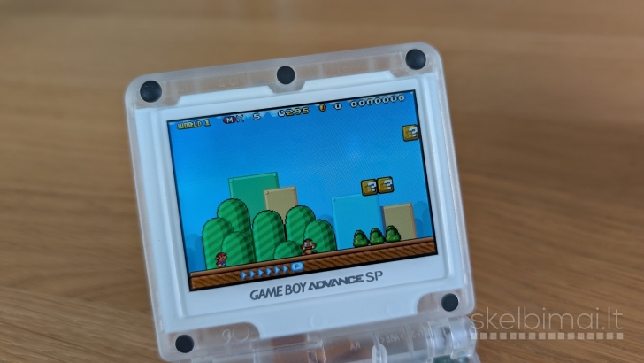 Game Boy Advance SP + IPS MOD + Clear case