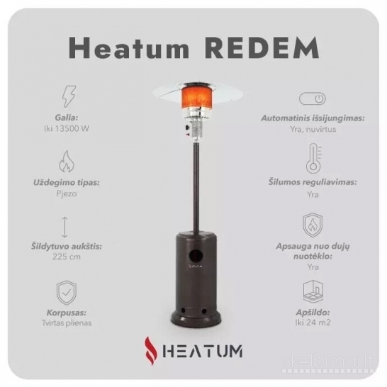 Dujinis lauko šildytuvas Heatum Redem 13,5kW