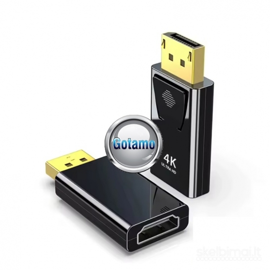 HDMI lizdas į DisplayPort jungtis 4K 60Hz WWW.GOTAMO.LT