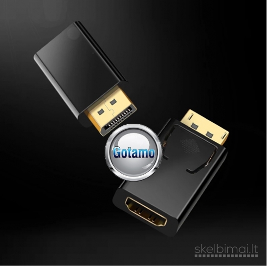 HDMI lizdas į DisplayPort jungtis 4K 60Hz WWW.GOTAMO.LT
