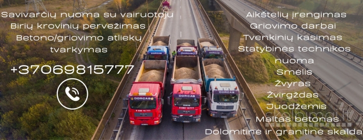 Greitas ir patikimas birių medžiagų pervežimas