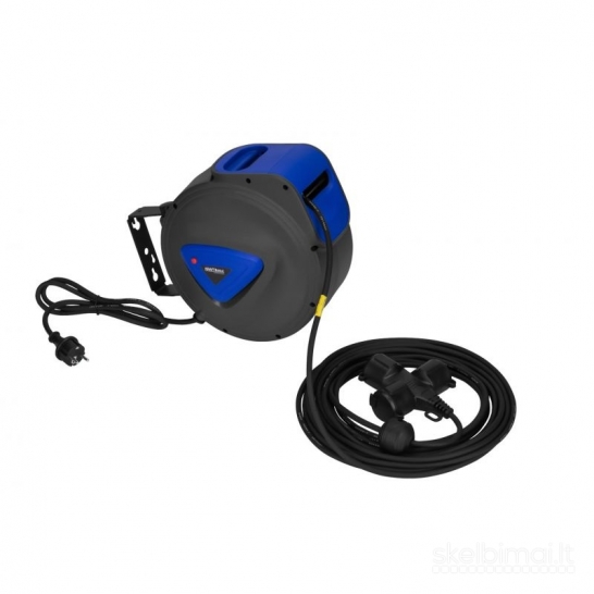 Automatinis kabelio ritinys (prailgintuvas) 10 m, 3×1,5 mm² KD4045