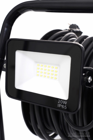 Prailgintojas su rite 30m + 20w LED šviestuvas
