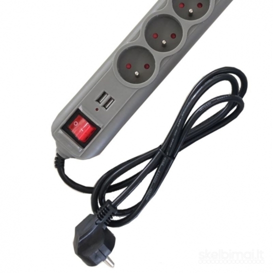 Prailgintuvas su USB lizdais 3 m KD4034