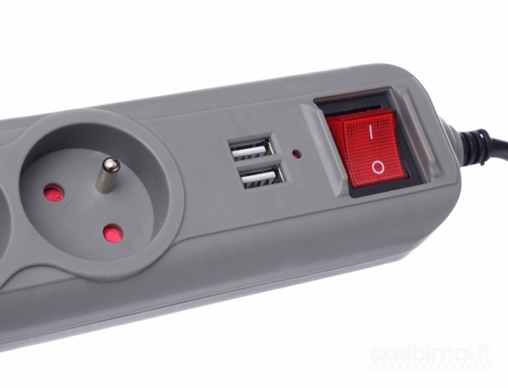 Prailgintuvas su USB lizdais 3 m KD4034