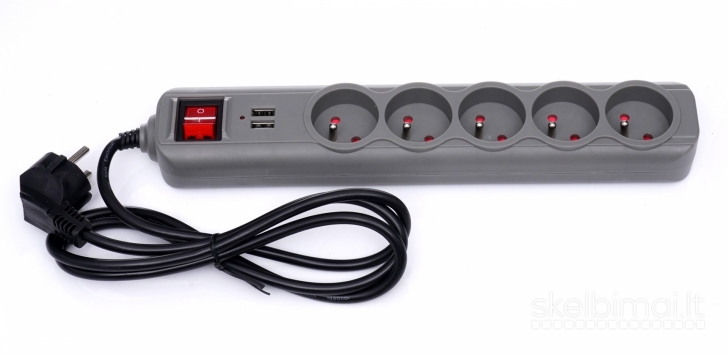 Prailgintuvas su USB lizdais 3 m KD4034