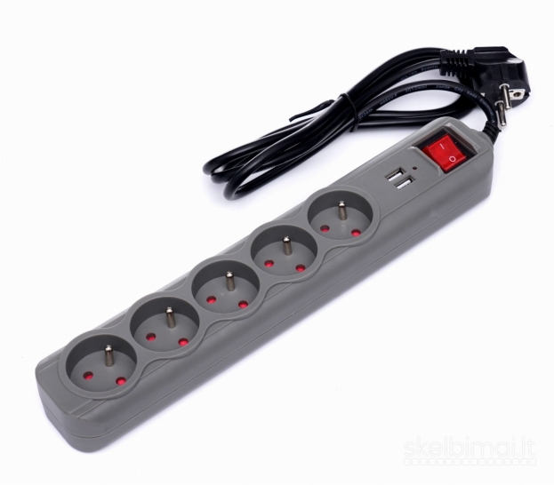Prailgintuvas su USB lizdais 3 m KD4034