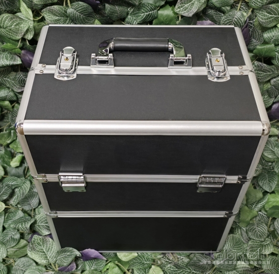 Kosmetinis lagaminas XXL Black Matte – 2 dalių