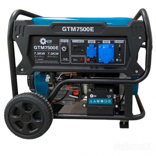 Gtm Mt7500 benzininis generatorius 7.5kw Vienfazis
