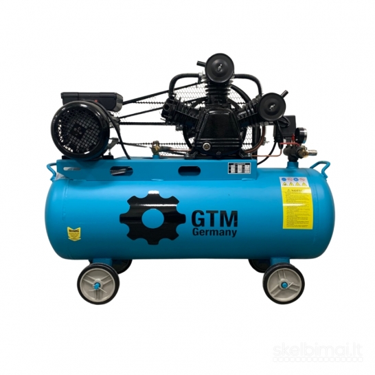Oro kompresorius Gtm 3 cil. 100l 3kw 600l/min 220v